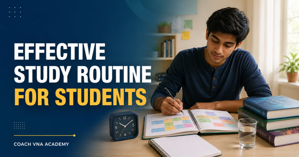 Effective study routine for students using a weekly study planner
