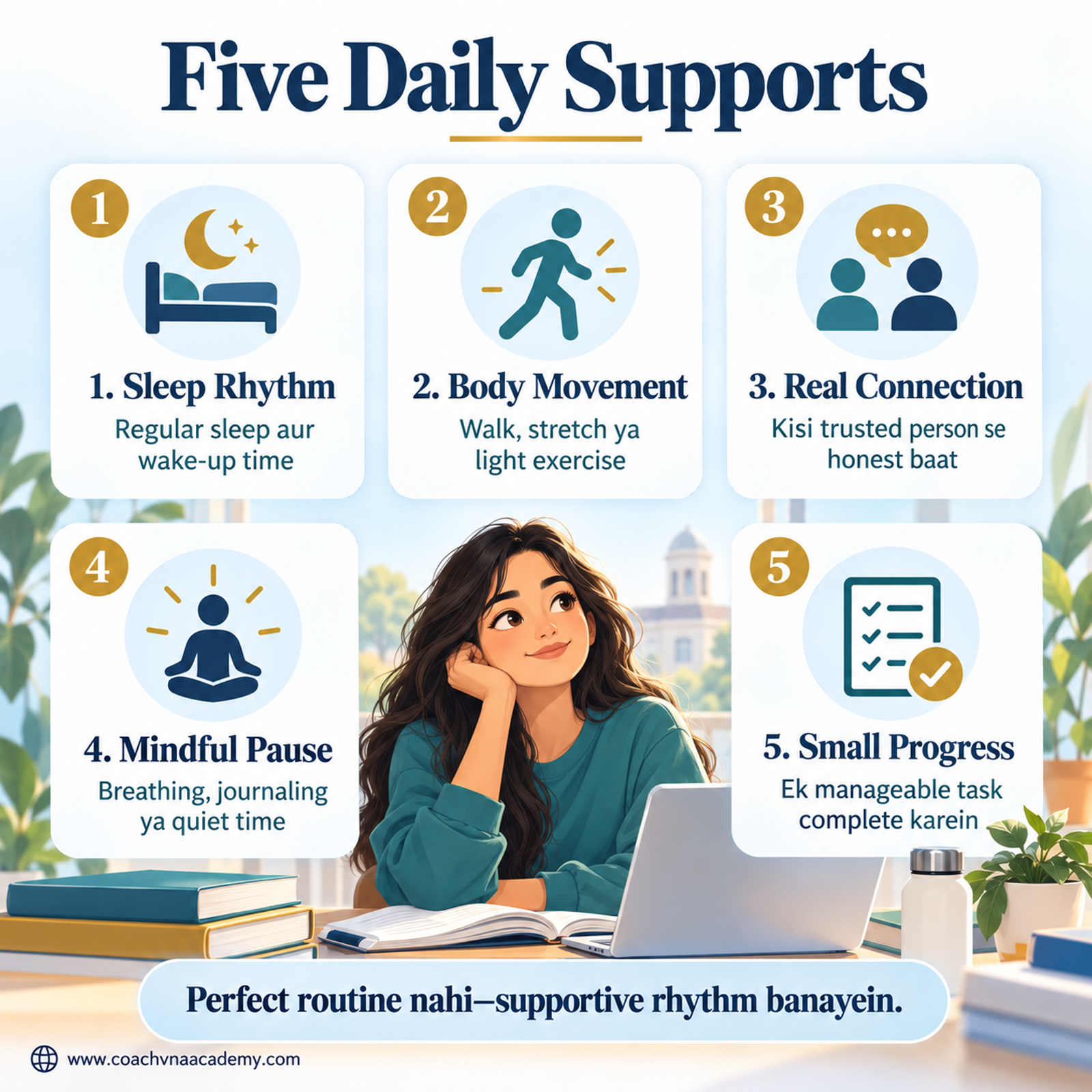 Five daily supports for emotional well-being