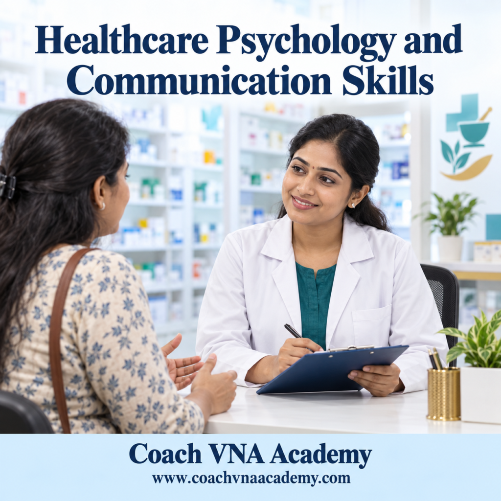 Pharmacist counselling a patient through attentive listening and supportive healthcare communication.