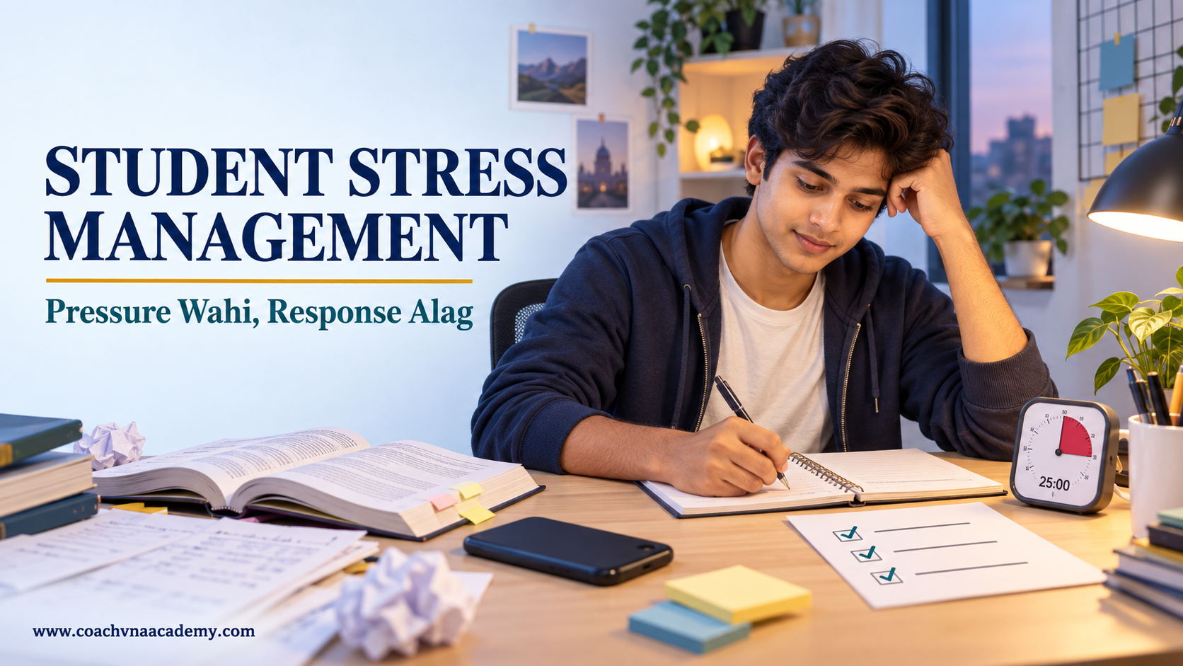 Student stress management during examination pressure